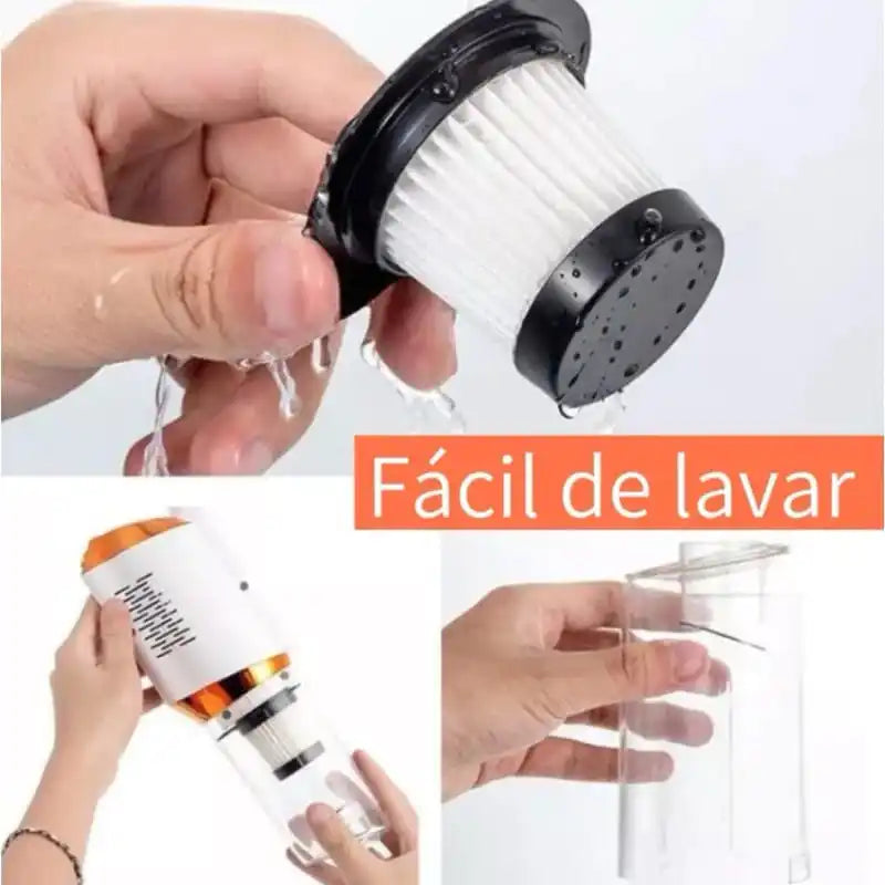 Aspirador de Pó Limpeza portátil Sem Fio Multifuncional para Limpeza de Casa Manual - Compras Chaves