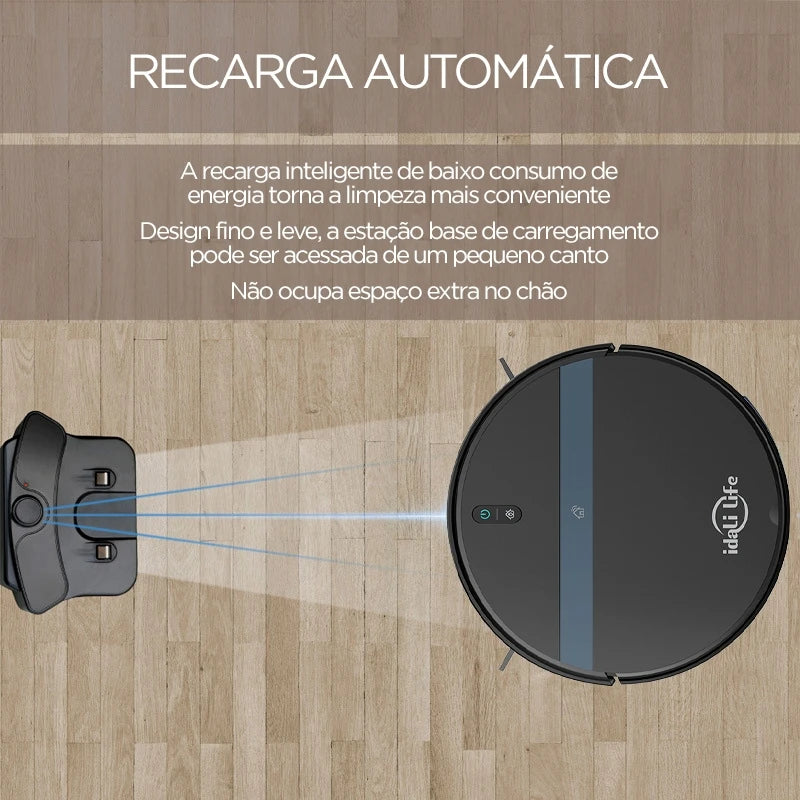 Aspirador de Pó Para Casa Robô Inteligente Com Sensores Anti- queda IDALI LIFE - Compras Chaves