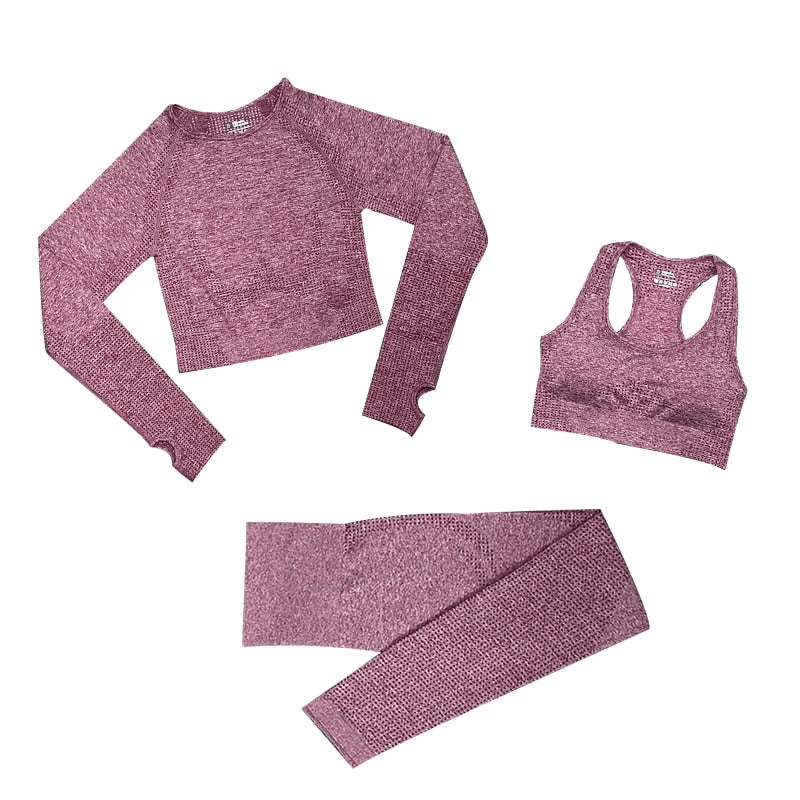 Conjunto Feminino Fitness Yoga - 3 peças - Compras Chaves