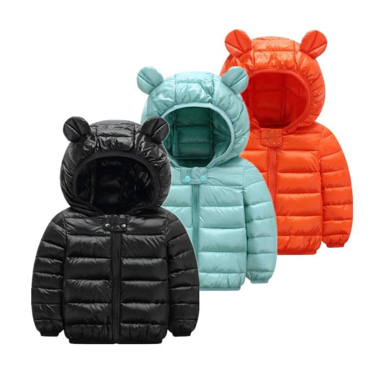 Jaqueta Infantil Puffer com Capuz - Basic Colors - Compras Chaves