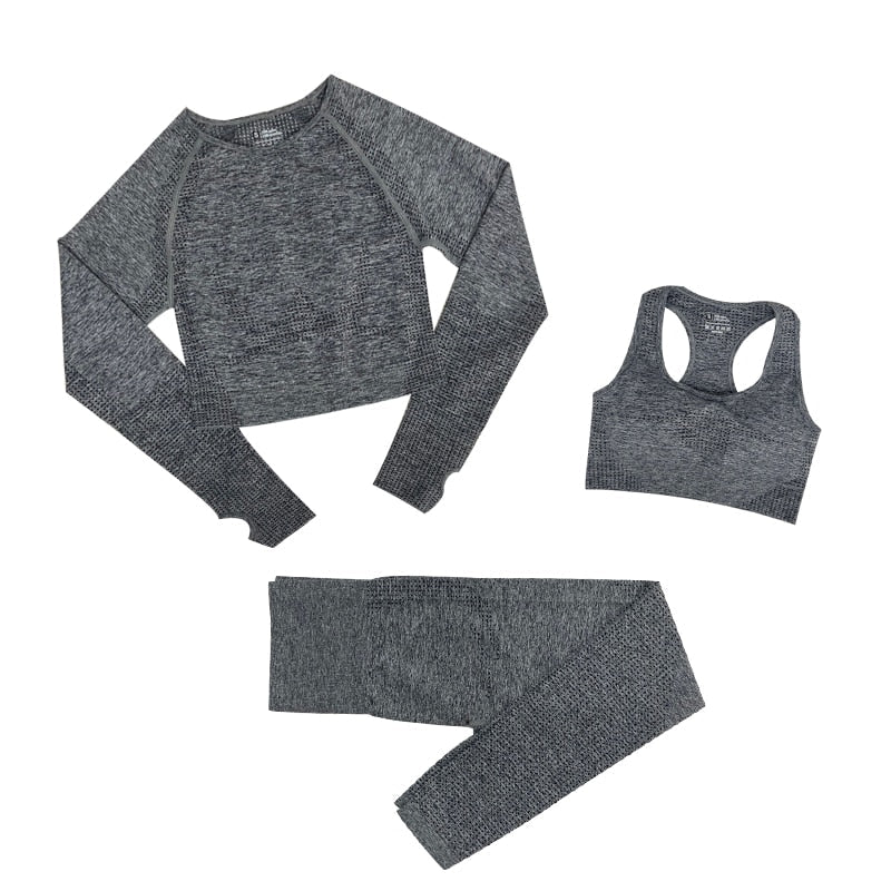 Conjunto Feminino Fitness Yoga - 3 peças - Compras Chaves