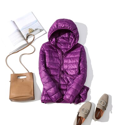 Jaqueta Feminina Puffer com Capuz - Compras Chaves