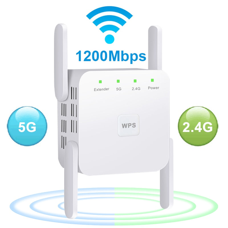 Repetidor WiFi Wireless 2.4G 5Ghz 1200Mbps - Compras Chaves