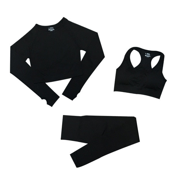 Conjunto Feminino Fitness Yoga - 3 peças - Compras Chaves