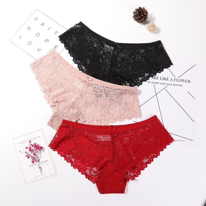 Calcinha em Renda Sexy Lace - Kit com 3 peças - Compras Chaves