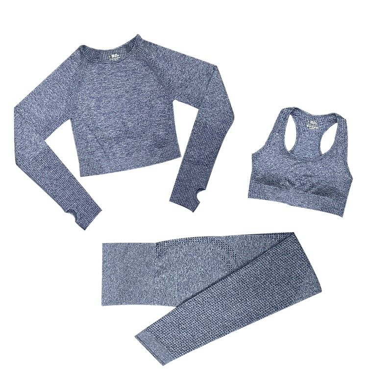 Conjunto Feminino Fitness Yoga - 3 peças - Compras Chaves