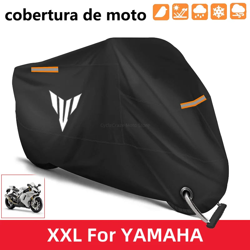 Motorcycle Cover Waterproof Outdoor Scooter UV Protector Dust Rain Cover For YAMAHA MT01 MT09 MT07 MT10 MT03 MT 09 07 03 10 - Compras Chaves