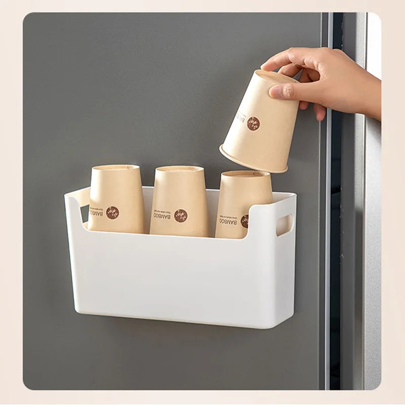 Multifuncional Cabinet Plastic Storage Rack, sem soco, montado na parede, economizar espaço, organizador de armazenamento para cozinha - Compras Chaves