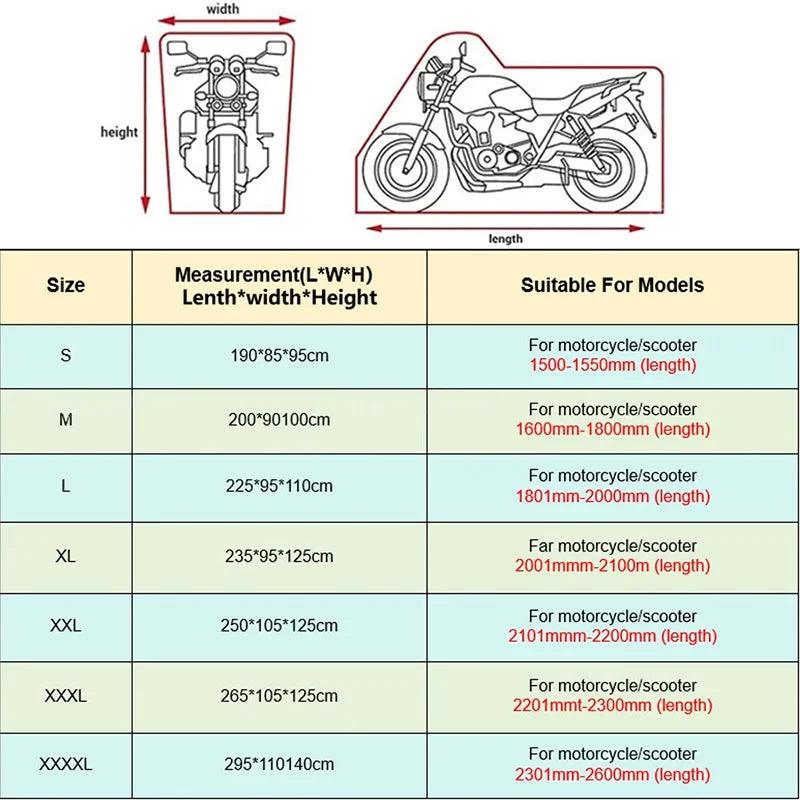 Protetor UV ao ar livre da motocicleta, capas chuva Dustproof , YAMAHA - Compras Chaves