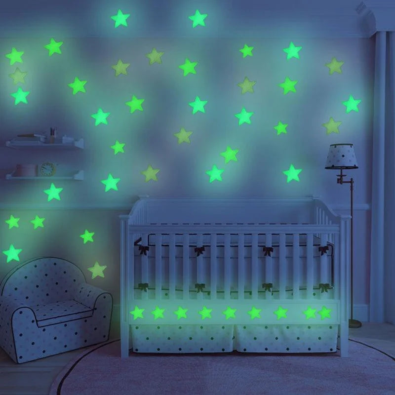 Brilho no escuro Estrelas de néon fluorescentes, decoração do quarto para criança - Compras Chaves