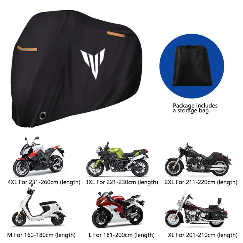 Motorcycle Cover Waterproof Outdoor Scooter UV Protector Dust Rain Cover For YAMAHA MT01 MT09 MT07 MT10 MT03 MT 09 07 03 10 - Compras Chaves