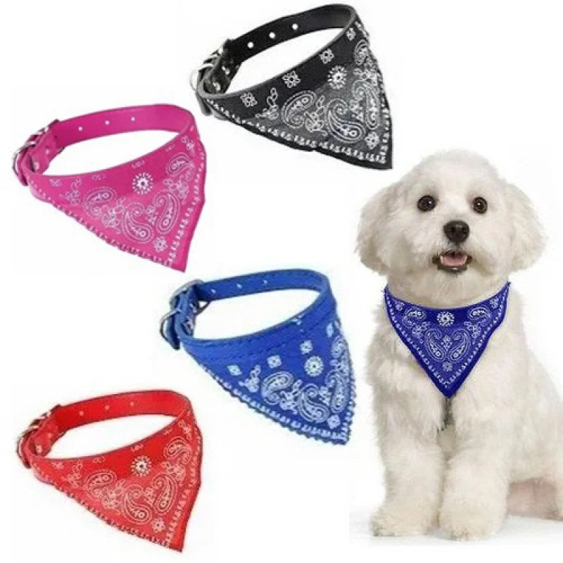 Pet Coleira Colar com Lenço Bandana Ajustável Cães E Gatos Tamanho Pequeno Pet Novidade para Cachorro Porte Pequeno Médio Gato - Compras Chaves