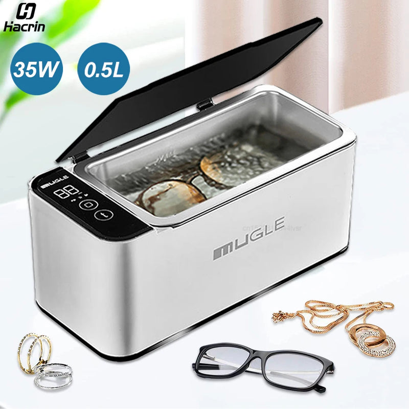 Ultrasonic Cleaner para Óculos e Joias, Ultrassónica Clea Ning Machie, Ultrassons Washington Beth, 500ml, 35W - Compras Chaves