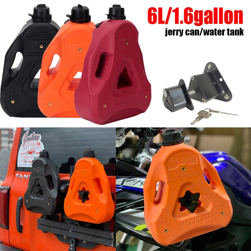 Plástico Jerry Can para Carro Tanque De Combustível Latas De Gasolina Recipiente De Óleo De Gasolina Montagem Da Motocicleta Tanque De Água 6L - Compras Chaves