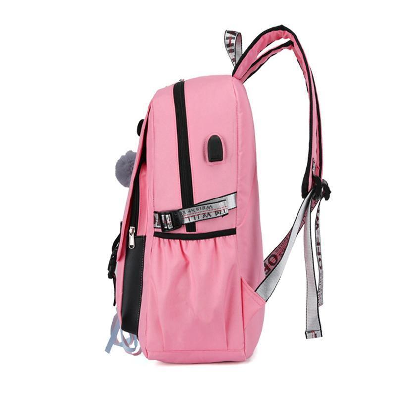 Mochila Feminina com Entrada USB e Trava Anti-Roubo - Compras Chaves