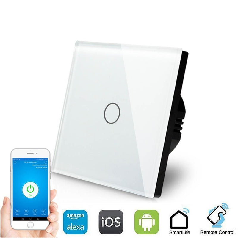 Smart Interruptor Wifi Touch Screen Wallpad 1 Tecla - Quadrado - Compras Chaves