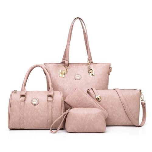 Conjunto Bolsa Luxo Feminina - 05 Peças - Compras Chaves