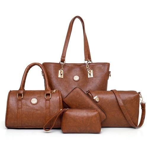 Conjunto Bolsa Luxo Feminina - 05 Peças - Compras Chaves