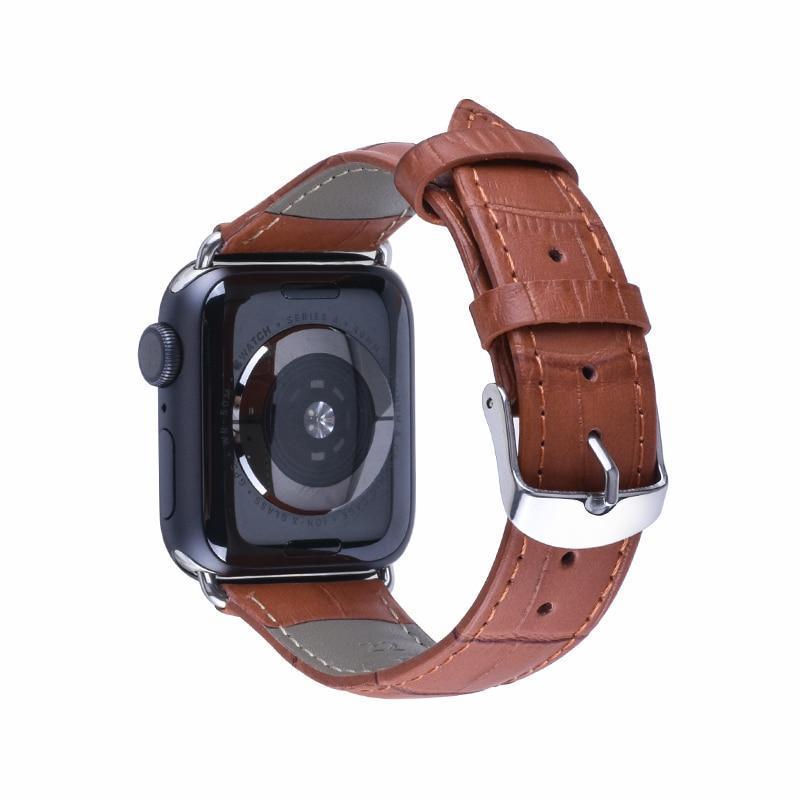 Pulseira de Couro para Apple Watch 38/40/42/44mm - Compras Chaves