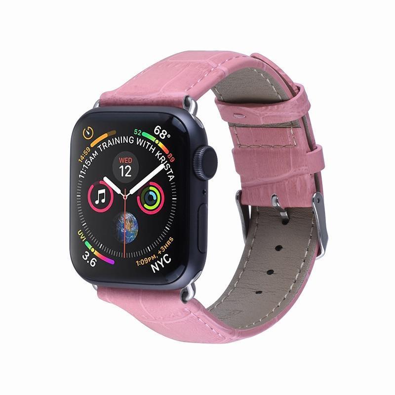 Pulseira de Couro para Apple Watch 38/40/42/44mm - Compras Chaves