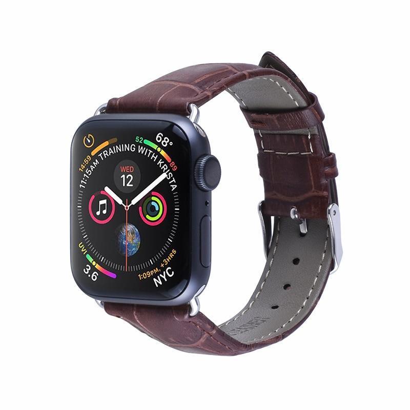 Pulseira de Couro para Apple Watch 38/40/42/44mm - Compras Chaves