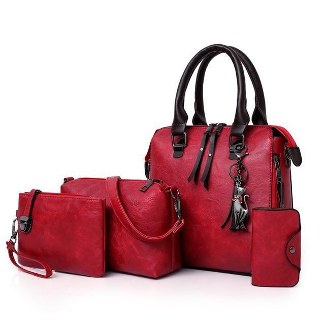 Kit de Bolsas Femininas com 4 peças Vintage Classic - FRETE GRÁTIS - Compras Chaves